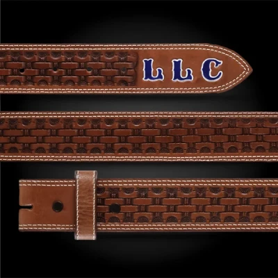 Cedar Elm Leather Belt